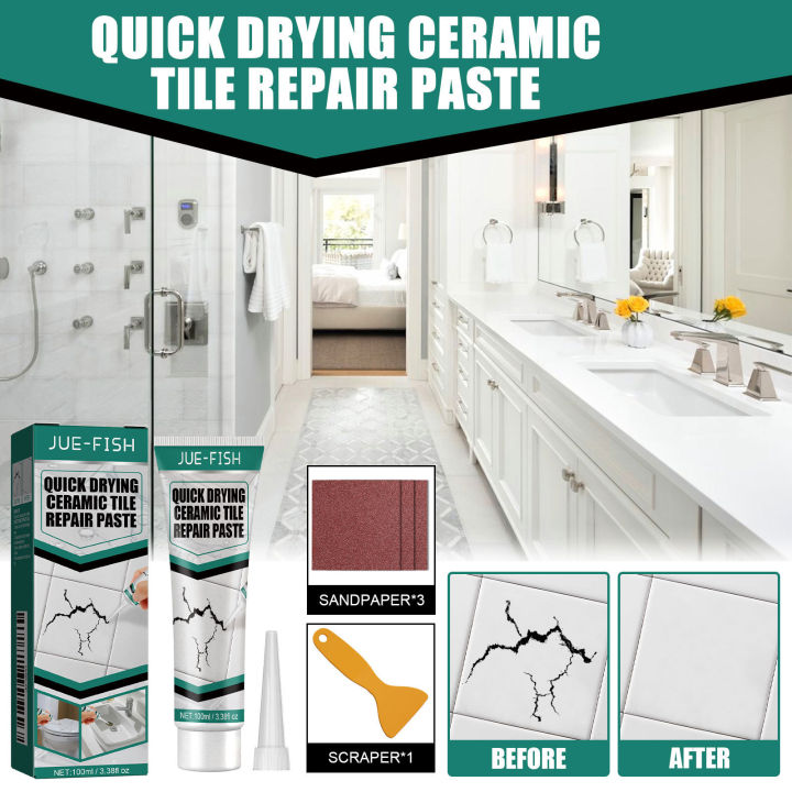 Jue-Fish Tile Repair Paste Marble Bathtub Furniture Toilet Crack Repair Tile Quick Drying Adhesive