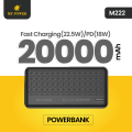 Mypower 20000mah Fast charging Powerbank |PD  FastCharging Power bank | Q.C 3.0  22.5Watt with USB C Quick Charge 3.0 M222. 