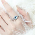 【Hottest Trends】Korean-style Devil's Eye Instagram Style Liquid Niche Design Simple Light Luxury High-end Color-free Open Ring for Women. 