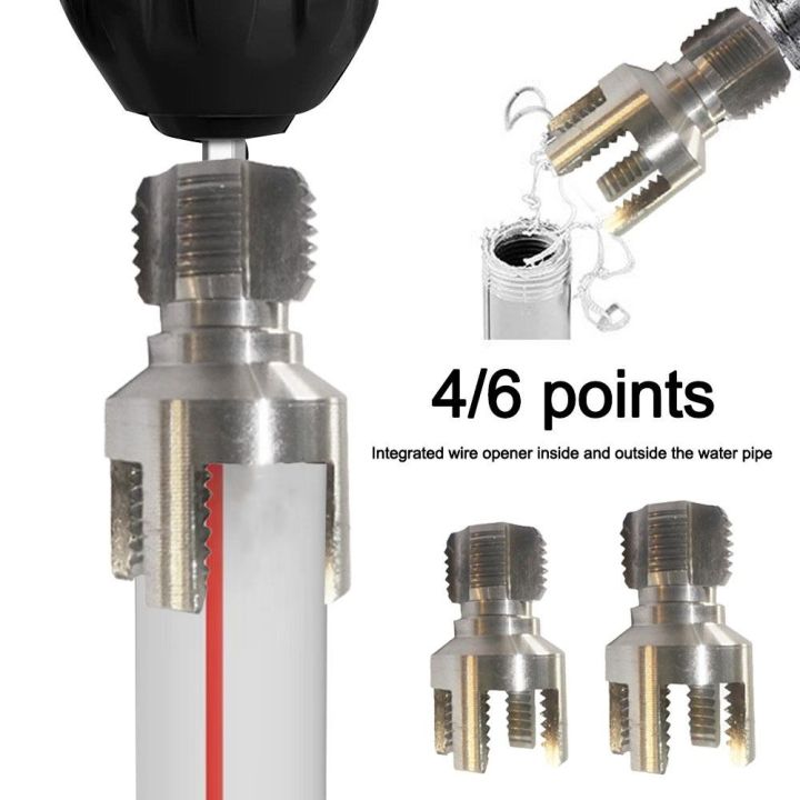 Durable 4/6 Points PVC Pipe Threader Kit Internal/External Thread Fast PPR Water Pipe Opener Tap Pipe Threader Pipe Waterpipe Tapping Tool