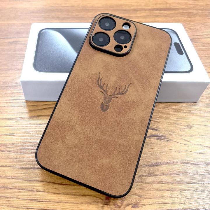 one11 14 13iPhone Deluxe Retra PU Leather Phone Case for 16 15 12 11 Pro Max iPhiPhone12 11Pro 12Pro Buckskin Full Back Case