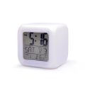 LED Color Changing Digital Alarm Clock, Thermometer & Date Cube Shaped 3. 