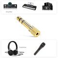 3.5mm to 6.35mm Gold-Plated Headphone Adapter for Stereo Audio, Durable Brass Copper. 
