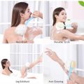 2 in 1 Shower Body Brush with Loofah Sponge & Bristles Back Scrubber. 