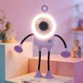 Smart Rechargeable Robot Suction Cup Fan Quiet Operation Flexible Bendable Desk Fan 5 Speed Adjustable Digital Display Ice-Cooling Fan Commuting. 