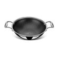Stahl Triply Non Stick Hybrid Kadhai With Glass Lid, 6324, 24 cm, 2.4 Liters.. 