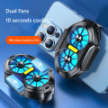 FS01 Dual Fan Mobile Phone Cooler Plug-in/Rechargeable Mobile Phone Radiator Game Air Cooling for Android IOS PUBG Game Cooler. 