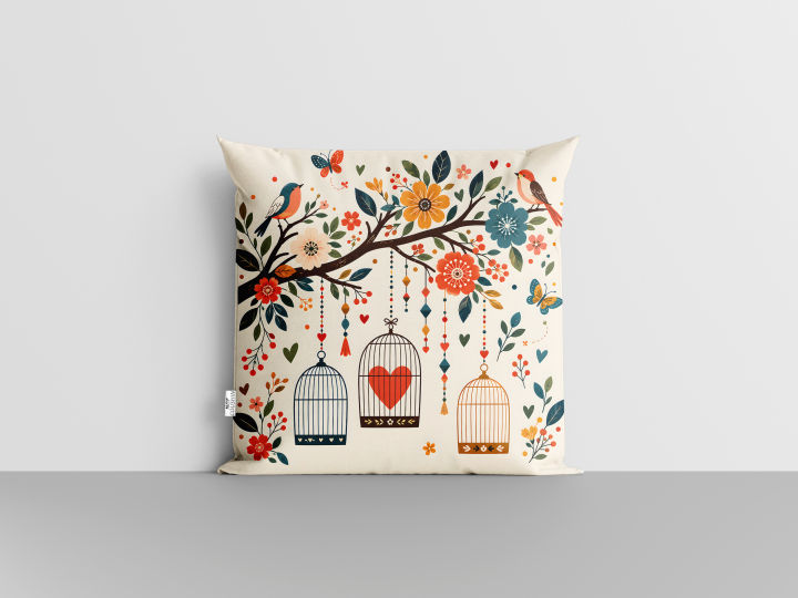 Bird%20&%20Floral%20Printed%20Cushion%20with%20Filling%20%E2%80%93%20Set%20of%204%20-%20Image%202