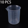 1/10Pcs 100Ml Plastic Capacity Cup/Transparent Scale Surface Measuring Cup/Laboratory Beaker Liquid Measuring Tool/Kitchen Restaurant Tea Shop Tools. 