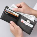 Large Capacity Two Fold Wallet Business Leisure Multi-position Men's Short Wallet PU Leather Soft Male Leather Purse Male. 