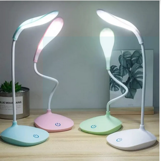 Study lamp Rechargeable Led Touch On Off Switch Student Study Reading Dimmer Led Table Lamps White Desk Light Lamp (Assorted Color)