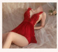 Pebbles Nepal Sexy and Comfortable Sheer Pajamas Hot Backless Seduction Slip Dress Loungewear Set. 