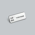 Metal Name Badge Glossy Printed with magnet. 