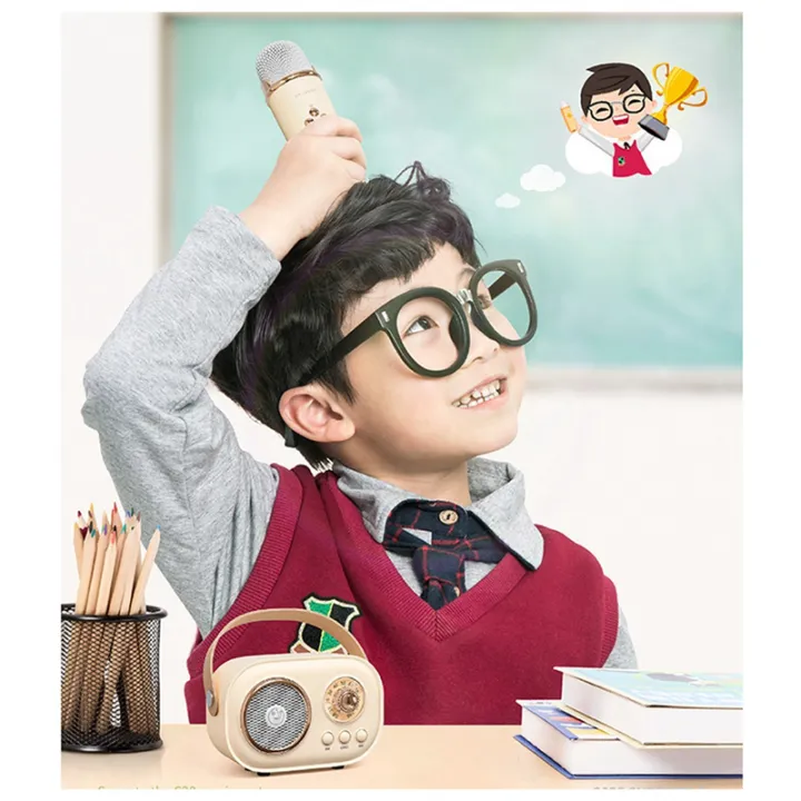 JOJOCAT%20Wireless%20Bluetooth%20Audio%20Portable%20Amplifier%20Home%20KTV%20Microphone%20Children'S%20Karaoke%20Small%20Microphone%20Speaker%20Durable%20-%20Image%205