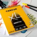 Canson Xl® Bristol Pad A4 (C31078A021) | 50 Sheets  | 180G | White | Ultra Smooth | Mixmedia | Spiral-Wiro Bound | Made In France. 