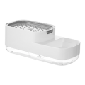 Dish Detergent Dispenser for Kitchen Sink Multifunctional Soap Box Soap and Sponge- White. 