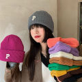 P Letter Winter Hat Women Knitted Hat Unisex Beanie Cap Fashion Casual Thick Warm Hip Hop Sport Ski Knitted Hats Runrui. 