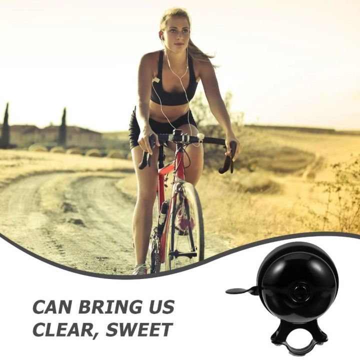 Retro Metal Bicycle Alarm Bell Black Silver Double-sided Retro Bells Loud Horn Cycling Handlebar
