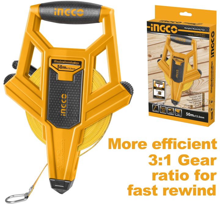 Ingco: Fibreglass Measuring Tape: 50M