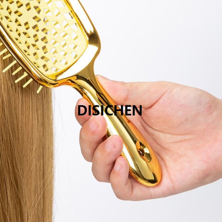 DISICHEN%20Square%20Shape%20Mesh%20Comb%20for%20Hair%20Fluffy%20Detangling%20Scalp%20Massage%20Hairbrush%20Wide%20Teeth%20Hollow%20Brush%20Salon%20Barber%20Gold-plated%20Comb%20New%20style%20-%20Image%206
