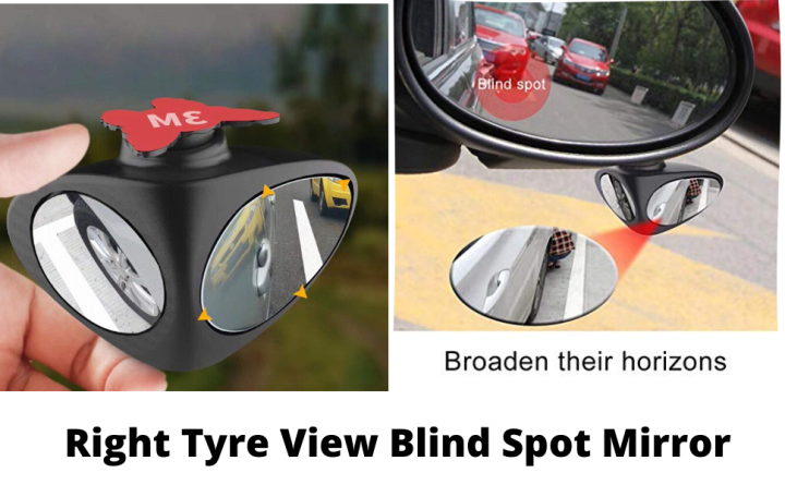 Right Lens - Double Vision Blind Spot Mirror Wide Angle Mirror Front Wheel Car Rear View Mirror 3R-046