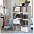 Korean Diy 5 Tiers 8 Columns Book Shelf Storage Rack- Colors May Vary. 