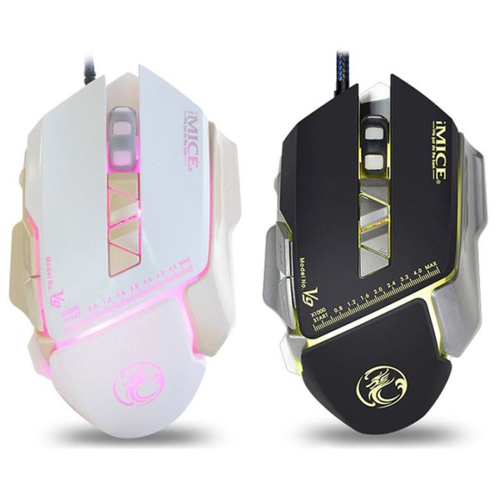 Imice Genuine iMICE V9 USB 7 Buttons 4000 DPI Wired Optical Colorful ...