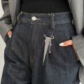 Fashion Geometric Tassel Chain Brooch Clothes Ornaments Irregular Love Pendant Pin Pants Clip Star Tassel Brooches Gifts. 
