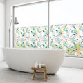 Artsy Home Modern Floral Composition Privacy Window Film Decal 1m x 40cm - Waterproof Room Decor Sticker. 