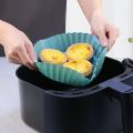 Heat resistant Air fryer Versatile Microwavable Reusable Silicone pot Durable Easy-to-clean Square baking basket for Home cooking Healthy eating. 