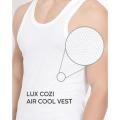Lux Cozi Men White Sleeveless Aircool Cotton Vest Sando - Fashion | Sando For Men | Men's Wear | Vest |. 