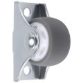 8PCS TPE Caster Wheels Duty Fixed Casters with Rigid Non-Swivel Base Ball Bearing Trolley Wheels Top Plate 1 Inch. 