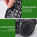 10 Holes Catch Loach Lobster Yellow Eel Cage Mixed Fish Crayfish Catcher Outdoor Fishing Net Cage Plastic Shrimp Trap Cage. 
