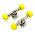 Spreeshop 2Pieces Finger Skateboard Deck Bracket Alloy Parts for Mini Finger Board Roller Skate Scooter Model,Yellow. 
