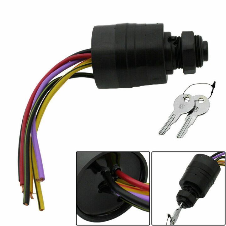 Engine 87-17009A2 Ignition Switch for Mercury Outboard Motor Control Box, 3 Positions, 6 Wires, for Sierra MP41070-2