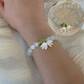 Korean Light Luxury Tulip Flower Bracelet For Women Zircon Pearl Beaded Bracelet MNP. 