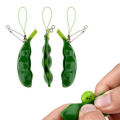 1pcs Fidget Toys Pack Decompression Edamame Toys Squishy Squeeze Beans Keychains Cuilei. 
