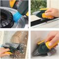 4 in 1 Tile Grout Cleaner Brush with Squeegee, Gap Scrub V-Shape Cleaning Tools, Multifunctional Scrubbing for Floor Corner, Window, Sink, Kitchen, Tap Etc. (Pack of 1, Multi-Color). 