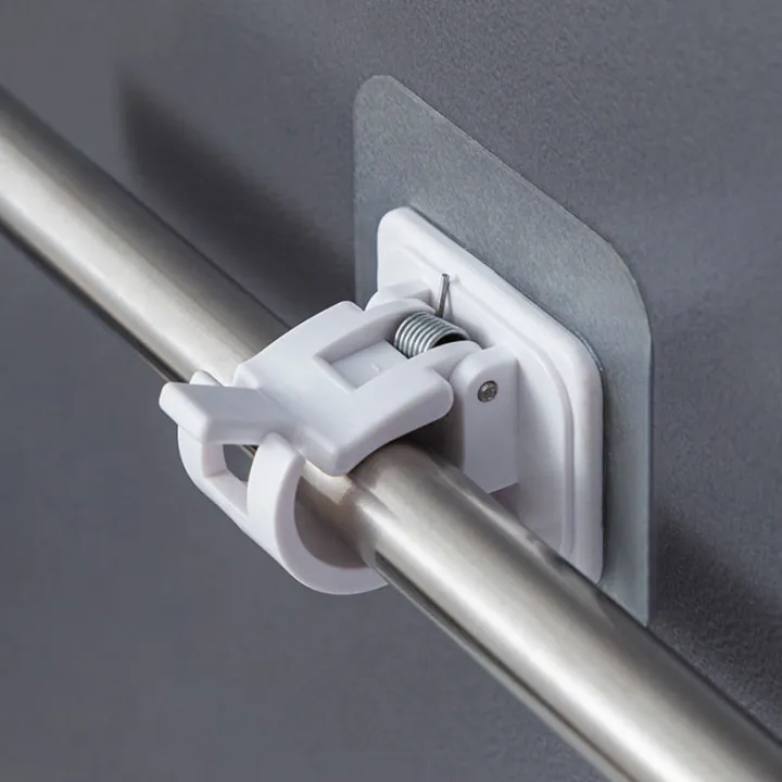 4/2Pcs%20Nail-Free%20Adjustable%20Curtain%20Rod%20Holder%20Hooks%20Self-adhesive%20Wall%20Mount%20Curtain%20Pole%20Wall%20Brackets%20Waterproof%20Fixed%20Clip%20Hanging%20Rack%20-%20Image%205