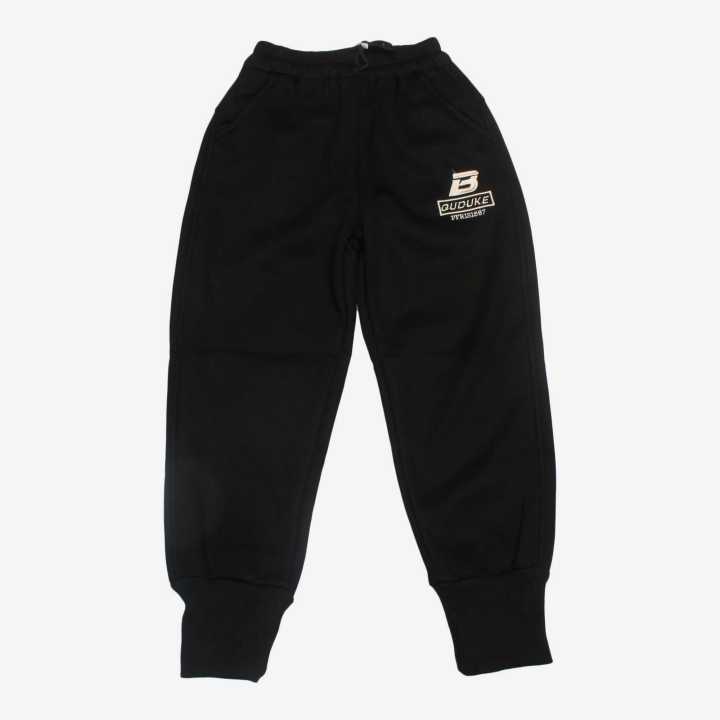 Black Joggers With Inner Fleece For Boys