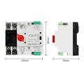 2X Photovoltaic Solar Power ATS Automatic Transfer Switch Din Rail 2P 63A AC220V ATS PV System Power to City Power. 