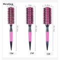 Wenefang Salon Pink Round Wooden Curling Comb Brushes Boar Bristle Mix Nylon 2025 New Round Rolling Brush Professional Hair Fluffy Stylin Supplies. 