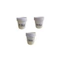 20 Liters / Liter White Storage Plain Plastic Bucket with Lid Set | Basket / Bin with Handle. 