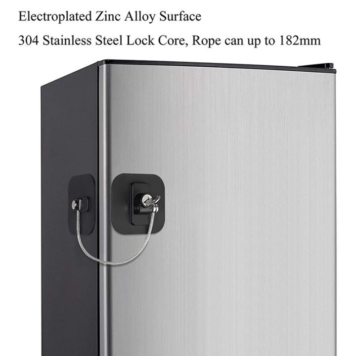 2%20Pcs%20Refrigerator%20Door%20Lock%20Freezer%20Window%20Safety%20Locks%20with%20Key%20Cable%20Restrictor%20Adhesive%20Freezer%20Door%20Latch%20Black%20-%20Image%204