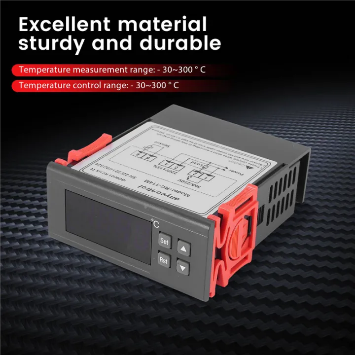 220V/30A%20Digital%20Temperature%20Controller%20Rc-114M%20Thermostat%20Relay%20Output%20-30~300%20Degree%20With%20Sensor%20-%20Image%204