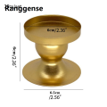 Ranggense Portable 2 Pcs Romantic Durable Geometric Candlestick Stylish Lightweight Candle Holder Unique Metal Candle Cup Birthday. 