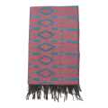 Purple Dhaka Printed Handmade Cotton Shawl For Women 24x80inch. 