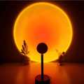 Sunset Lamp Light Lamp Rainbow Floor Lamp Sun Never Sets Projection Night Light With Stand USB Charging Wall Decoration Light. 