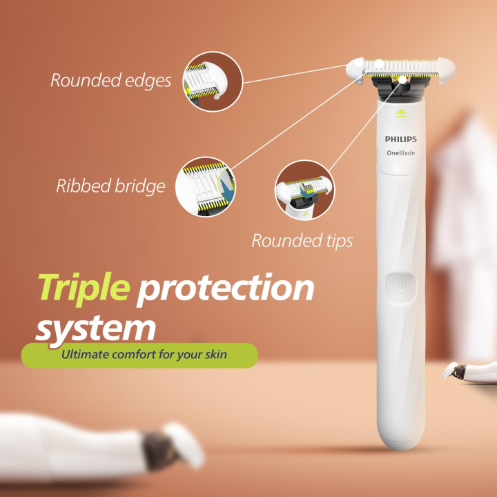 Philips%20OneBlade%20Intimate%20Trimmer%20&%20Electric%20Razor%20%7C%20Unmatched%20Skin%20Protection%20for%20Private%20Paarts,%20Bikini,%20Underarm%20&%20Intimate%20Areas%20%7C%20No%20post%20shave%20irritation%20%7C%20For%20Women%20&%20Men%20%7C%20Waterproof%20%7C%20QP1924/20%20-%20Image%207