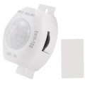 fasdaga 5X PIR Infrared Motion Sensor Detector DC5-24V Auto on Off Timer Switch LED Light Body PIR Motion Sensor Lamp(White). 